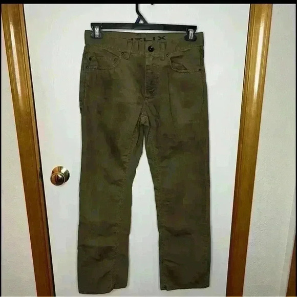 Helix N56 Relaxed Straight Denim Jeans Men 30x30 Brown 5 Pocket Cotton Casual - Picture 1 of 7